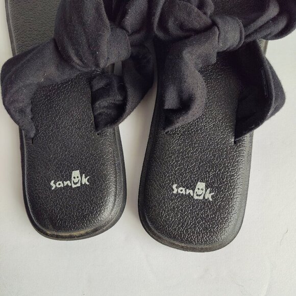 Ladies SZ 9 Sanuk Black Yoga Sandal - Picture 3 of 4